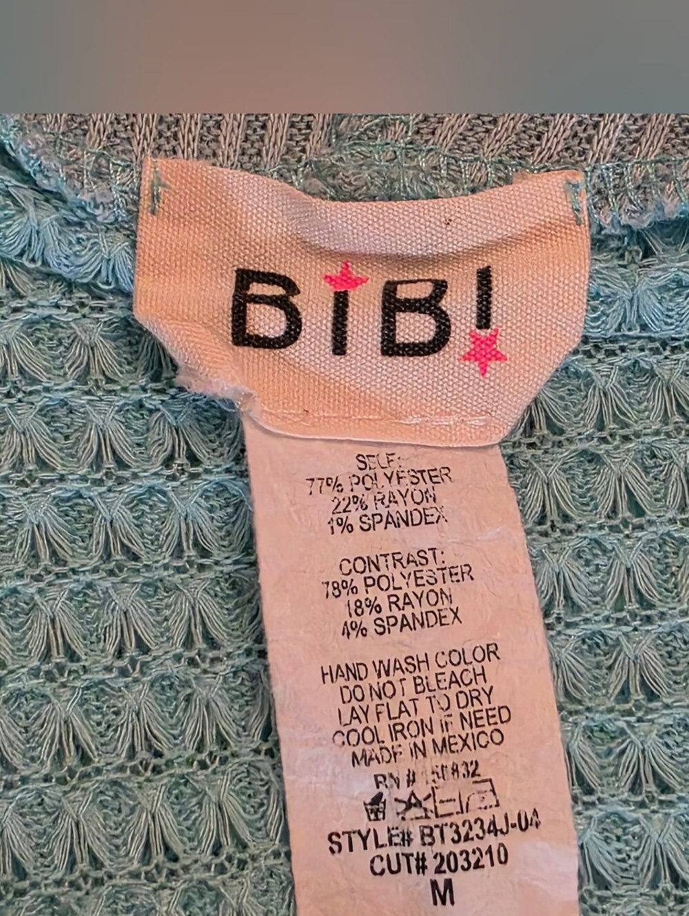 Oversized BiBi Waffle Knit Hoodie-Top - Picture 3 of 4